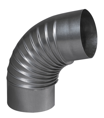 Coude à 72° en aluminié plissé Ten