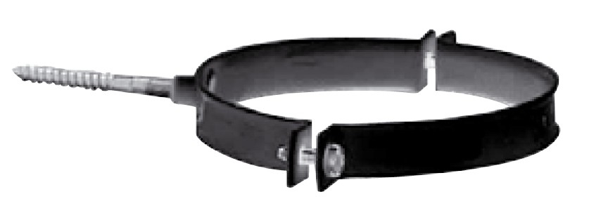 Collier alu laqué noir Ten