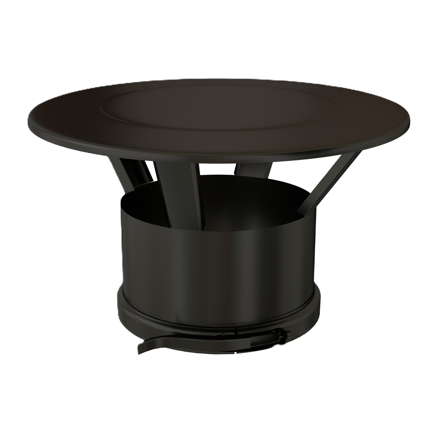 Chapeau plat laqué noir Duoten + bride de sécurité