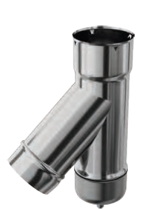 Té de tubage inox 304 à 135° + purge Ten