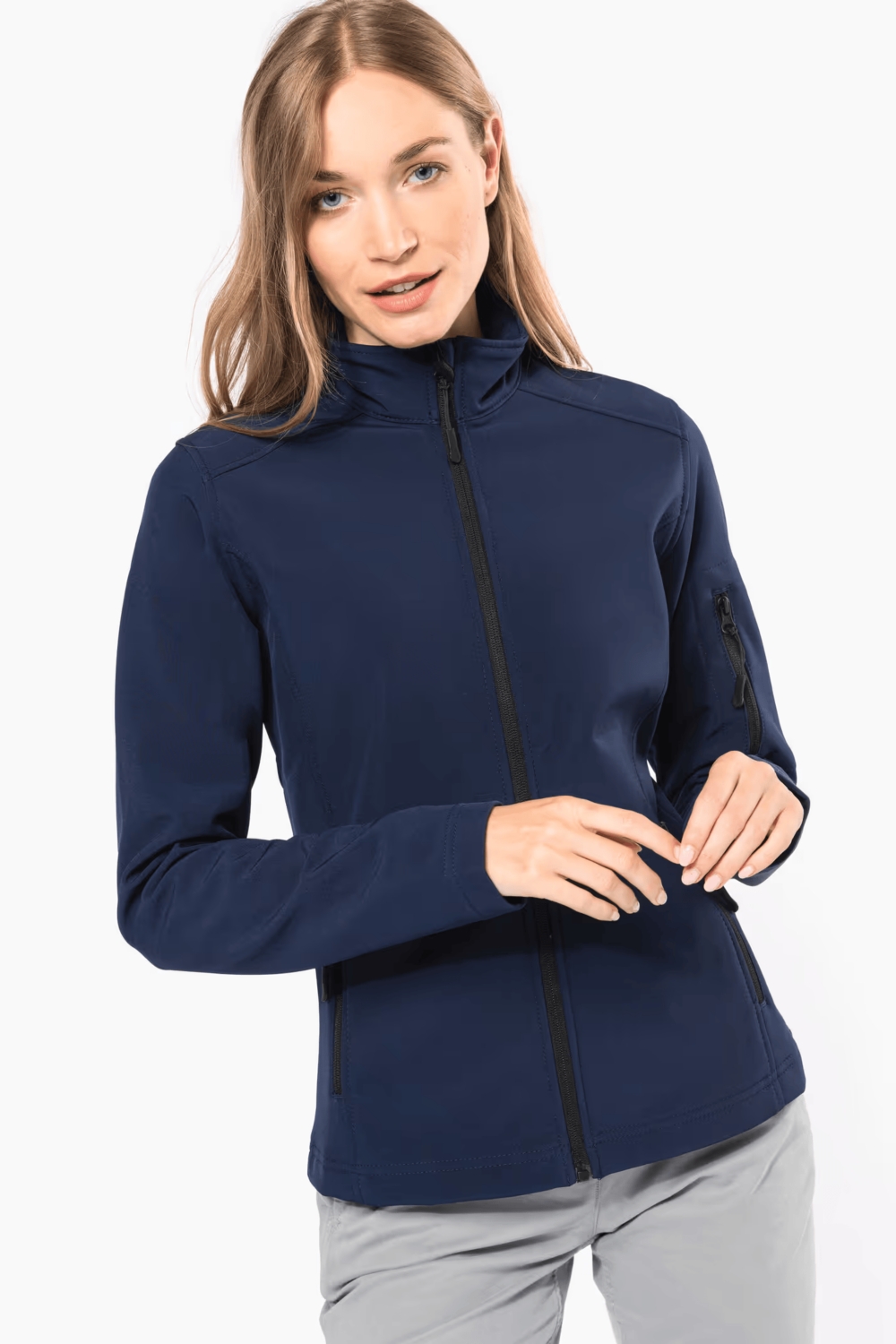 Veste Sofshell polyester élasthanne femme K400 marine TopTex