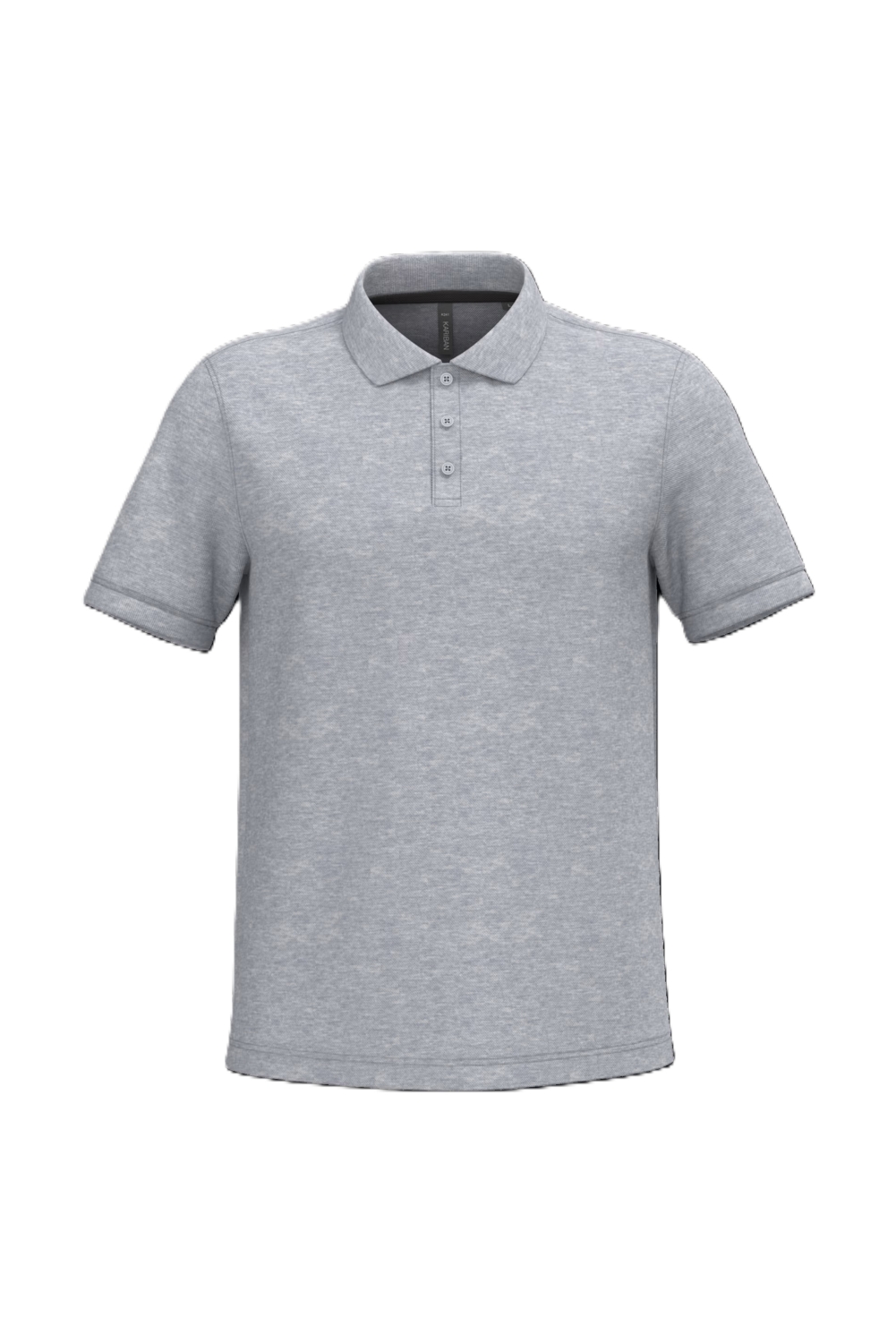 Polo coton viscose homme K241 col en bord-côte manches courtes gris oxford