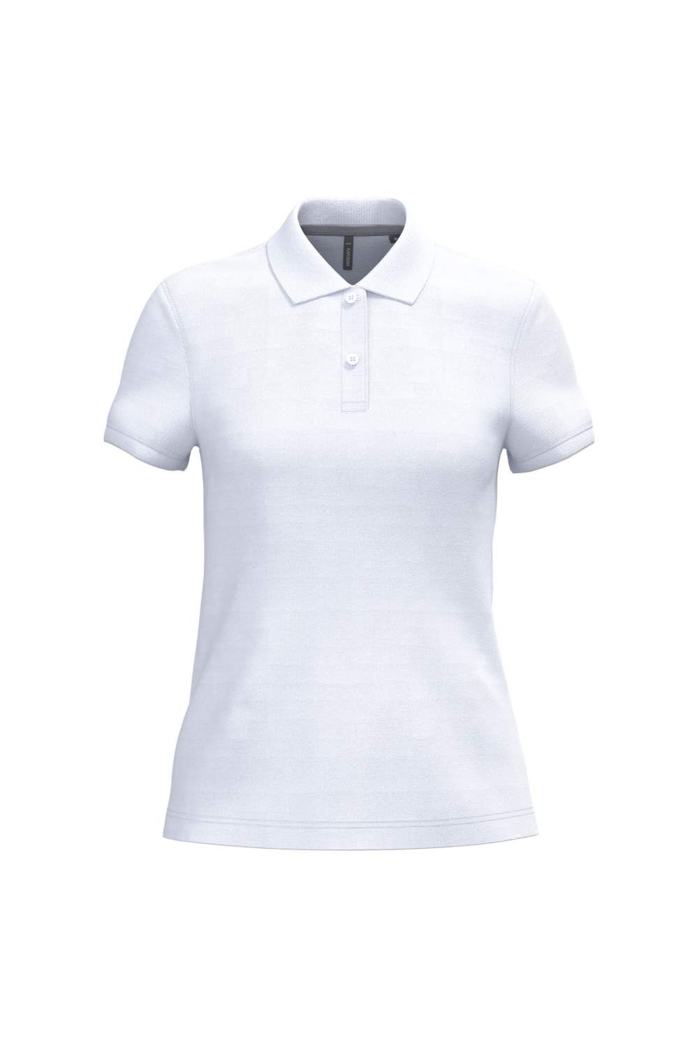 Polo coton peigné maille piquée femme K242 blanc
