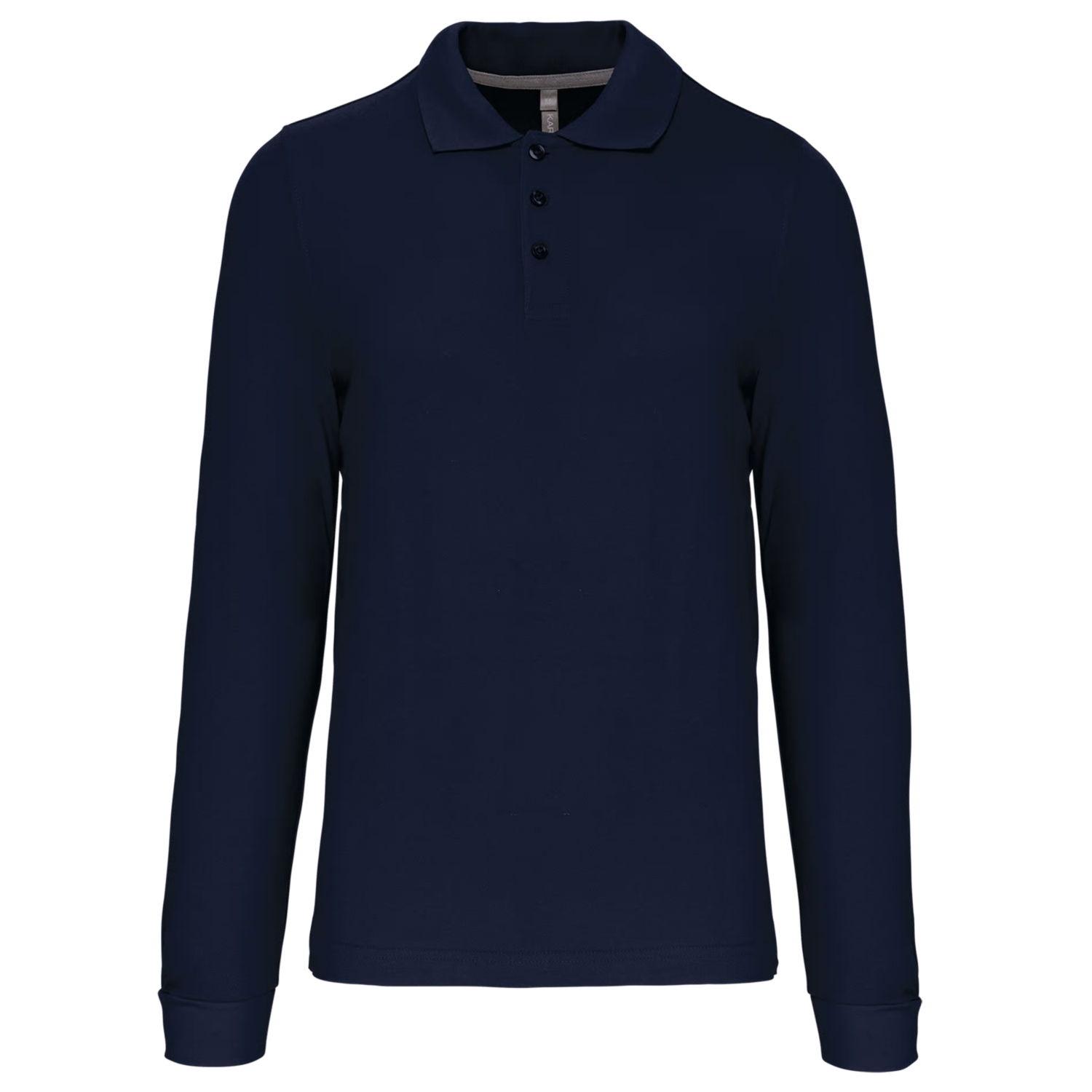 Polo coton homme K243C col manches longues marine TopTex