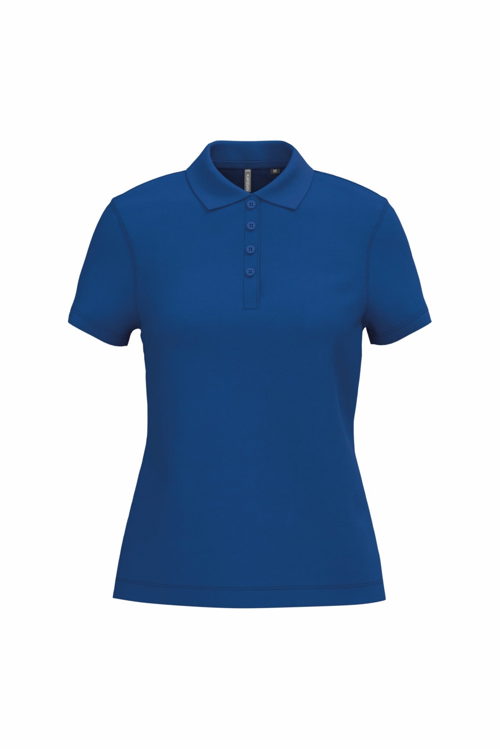 Polo coton femme K255 col en bord-côte manches courtes bleu royal Kariban