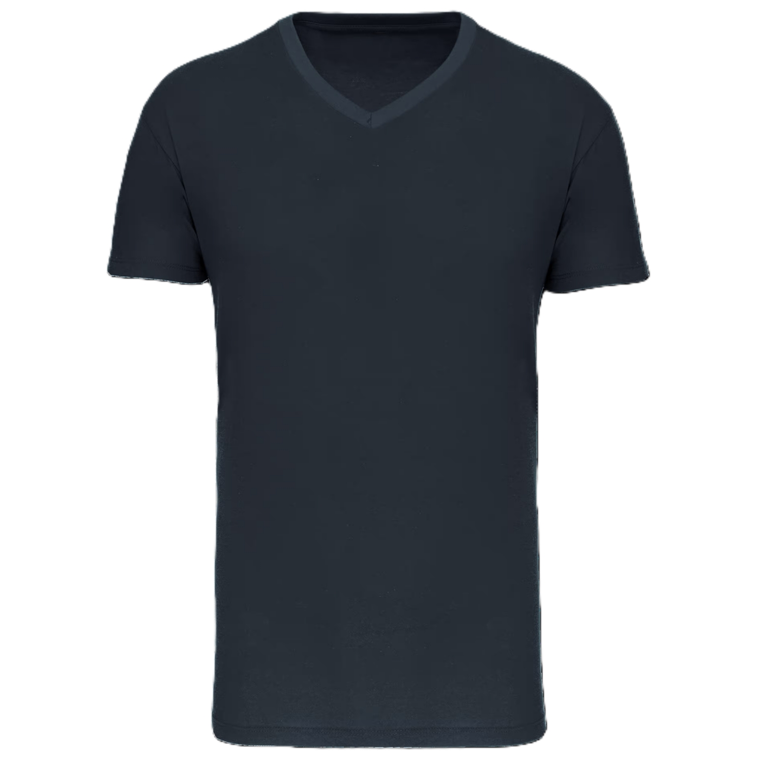 Tee-shirt coton peigné masculin K3028IC col en bord-côte manches courtes navy