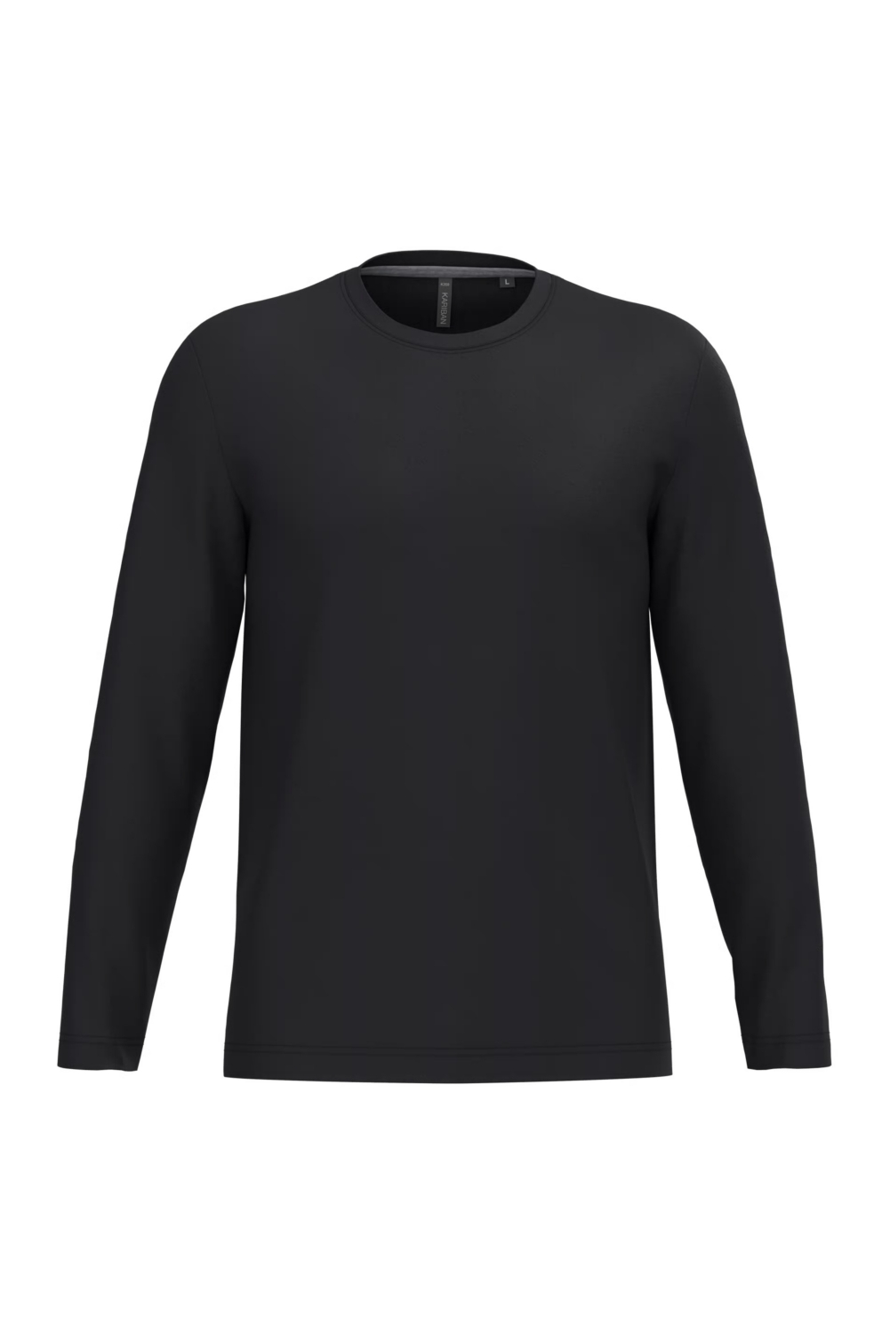 T-shirt col rond manches longues Homme Gamme K359 noir TopTex