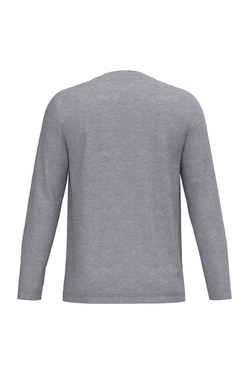T-shirt col rond manches longues homme K359 gris Oxford TopTex