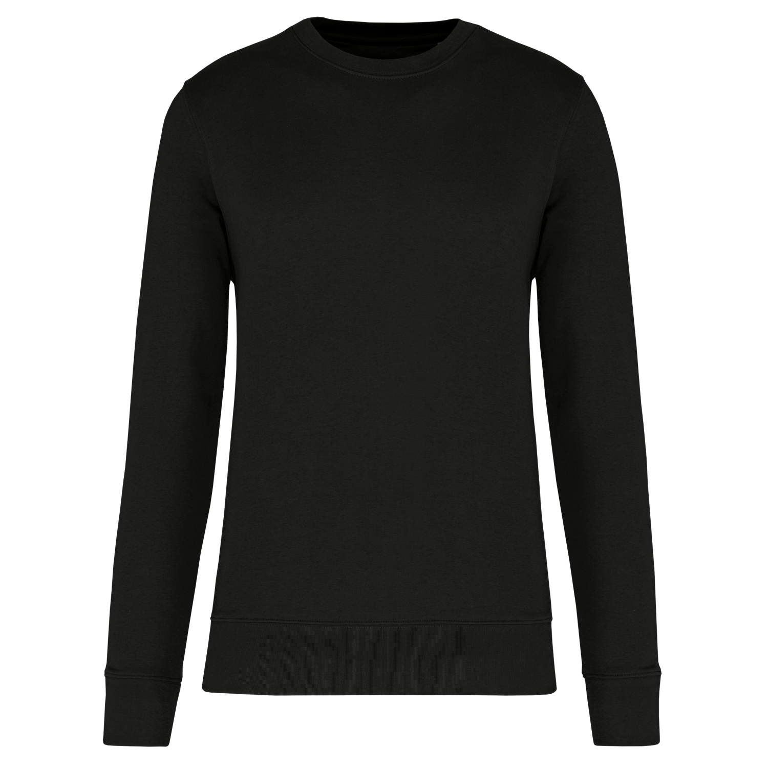 Sweat-shirt coton biologique polyester recyclé mixte K4025 noir