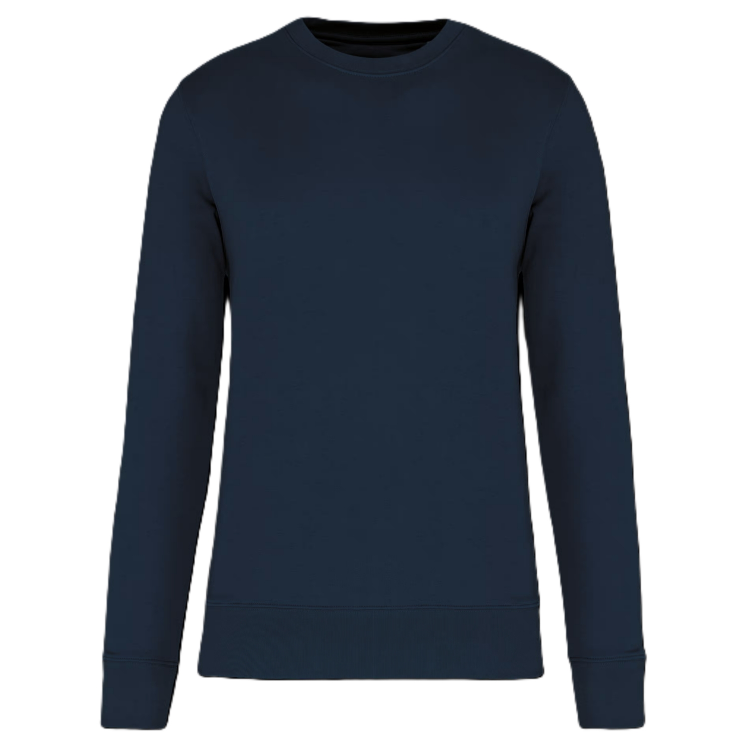 Sweat-shirt coton biologique polyester mixte K4025 bleu marine