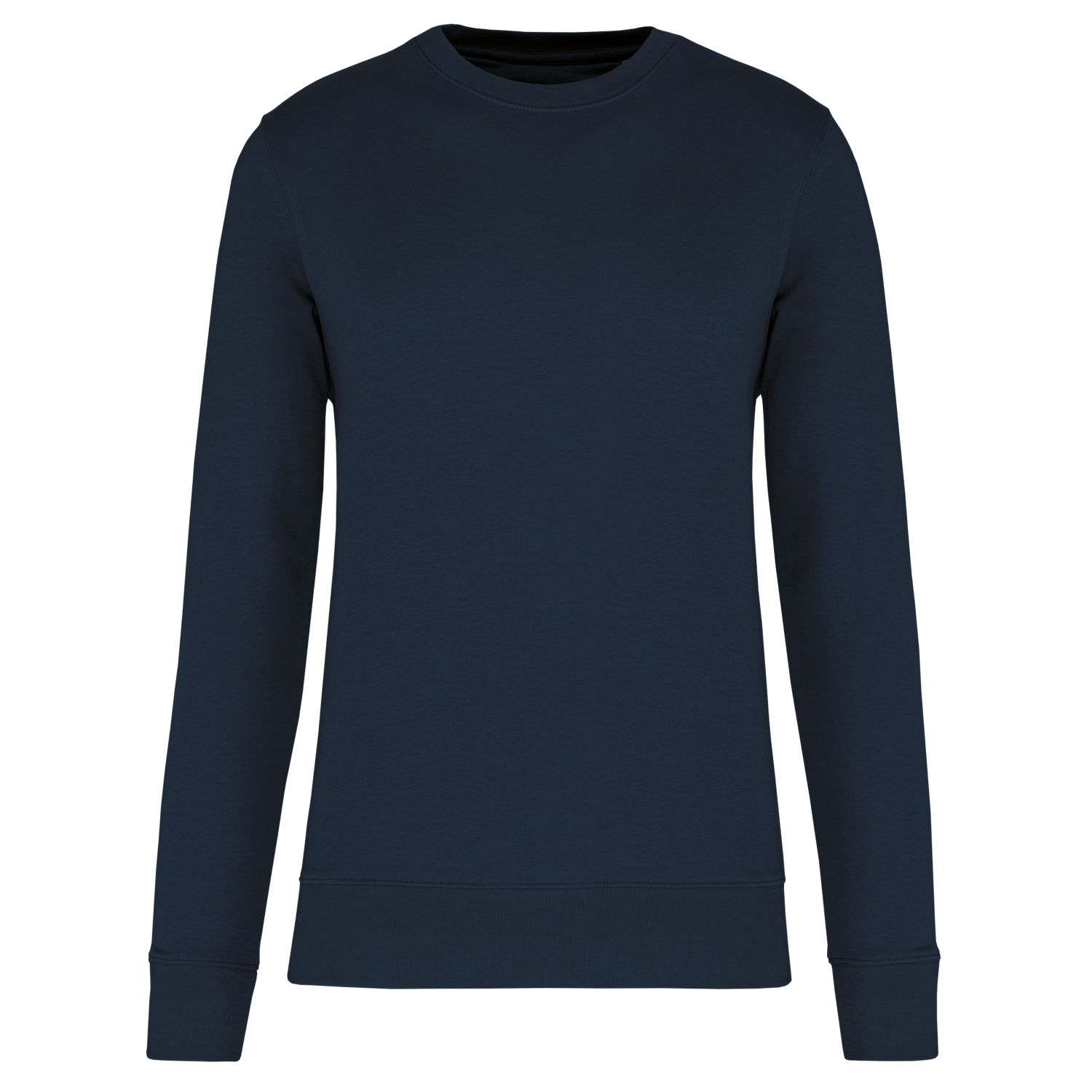 Sweat-shirt coton biologique polyester recyclé mixte K4025 navy