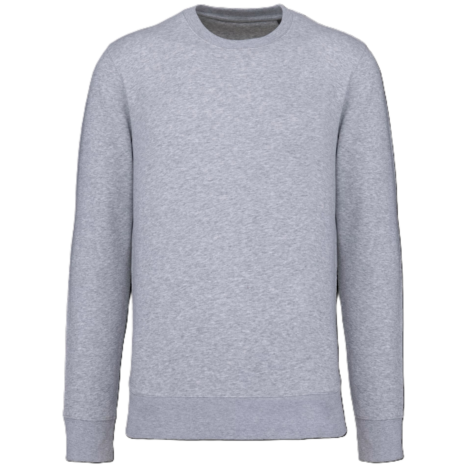 Sweat-shirt coton biologique polyester mixte K4025 gris