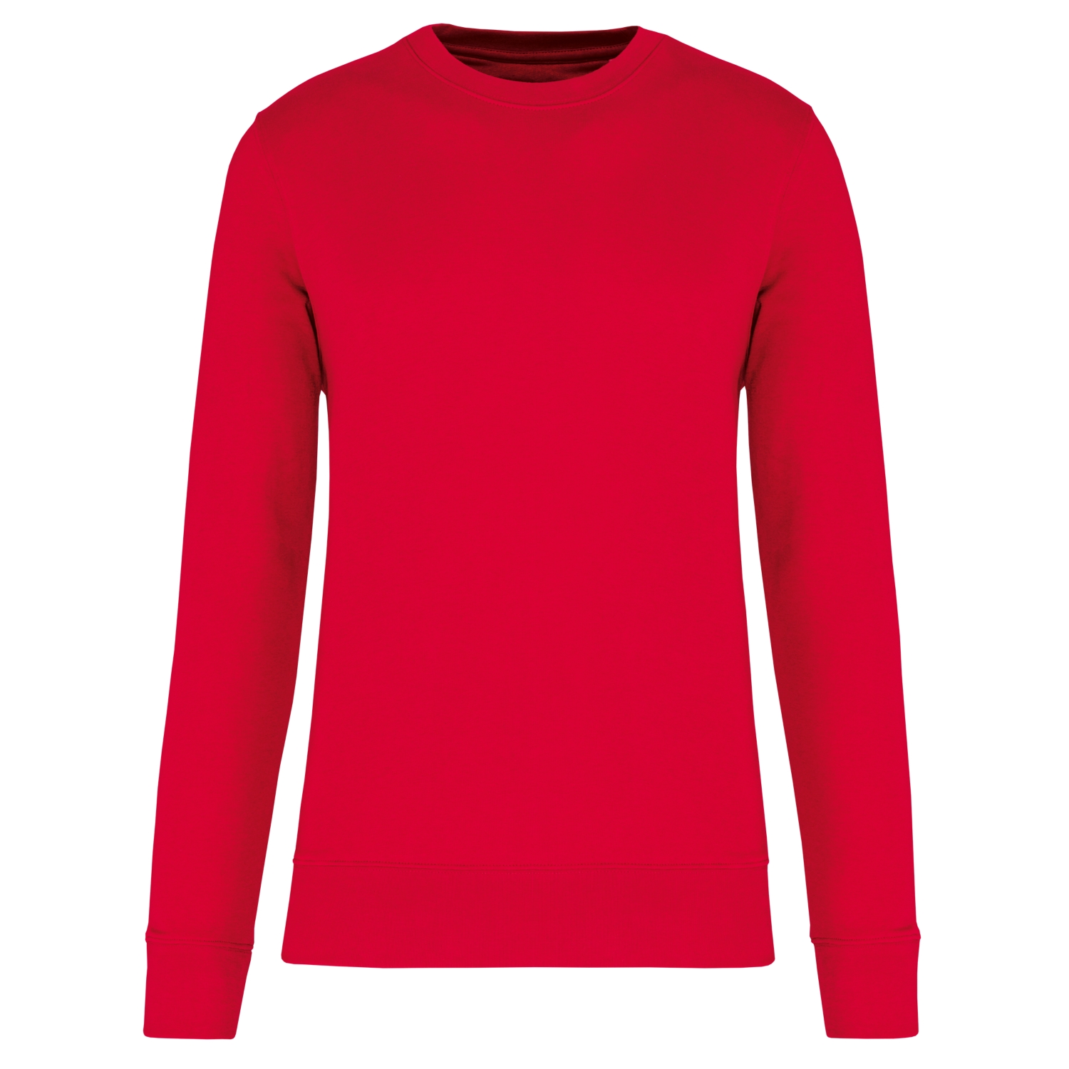 Sweat-shirt coton biologique polyester recyclé mixte K4025 rouge