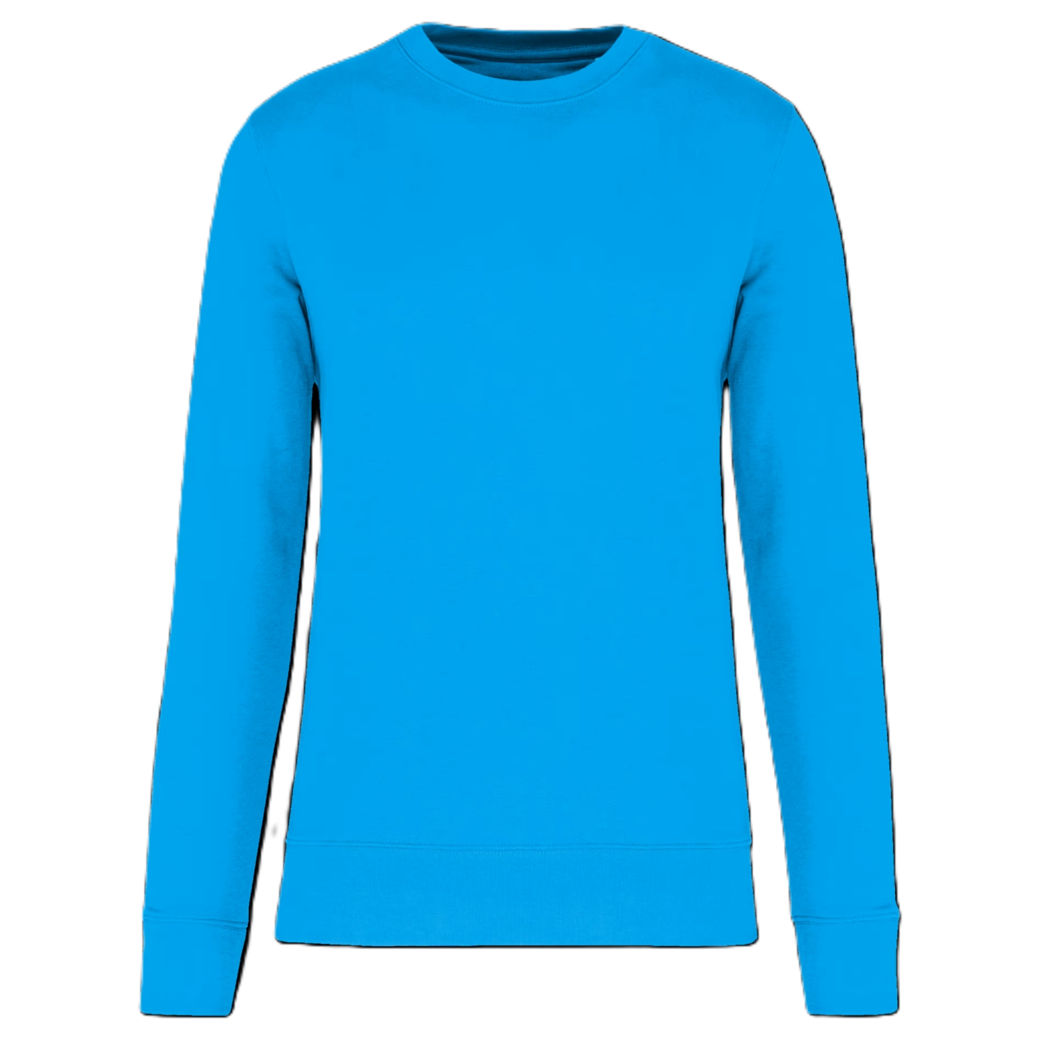 Sweat-shirt coton biologique polyester mixte K4025 bleu