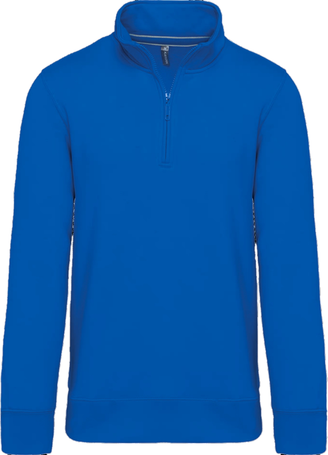 Sweat-shirt coton polyester homme K487 col zippé bleu royal TopTex