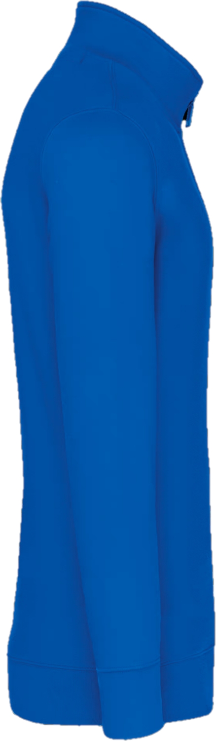 Sweat-shirt coton polyester homme K487 col zippé bleu royal TopTex