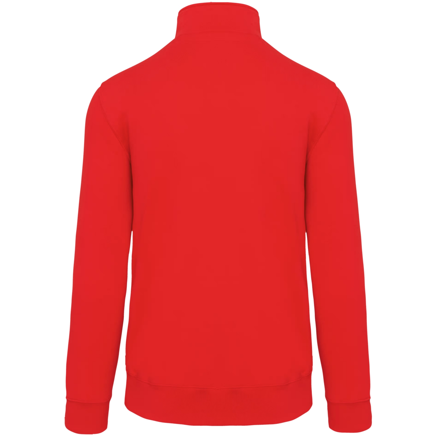 Sweat-shirt coton polyester homme K487 col zippé rouge TopTex