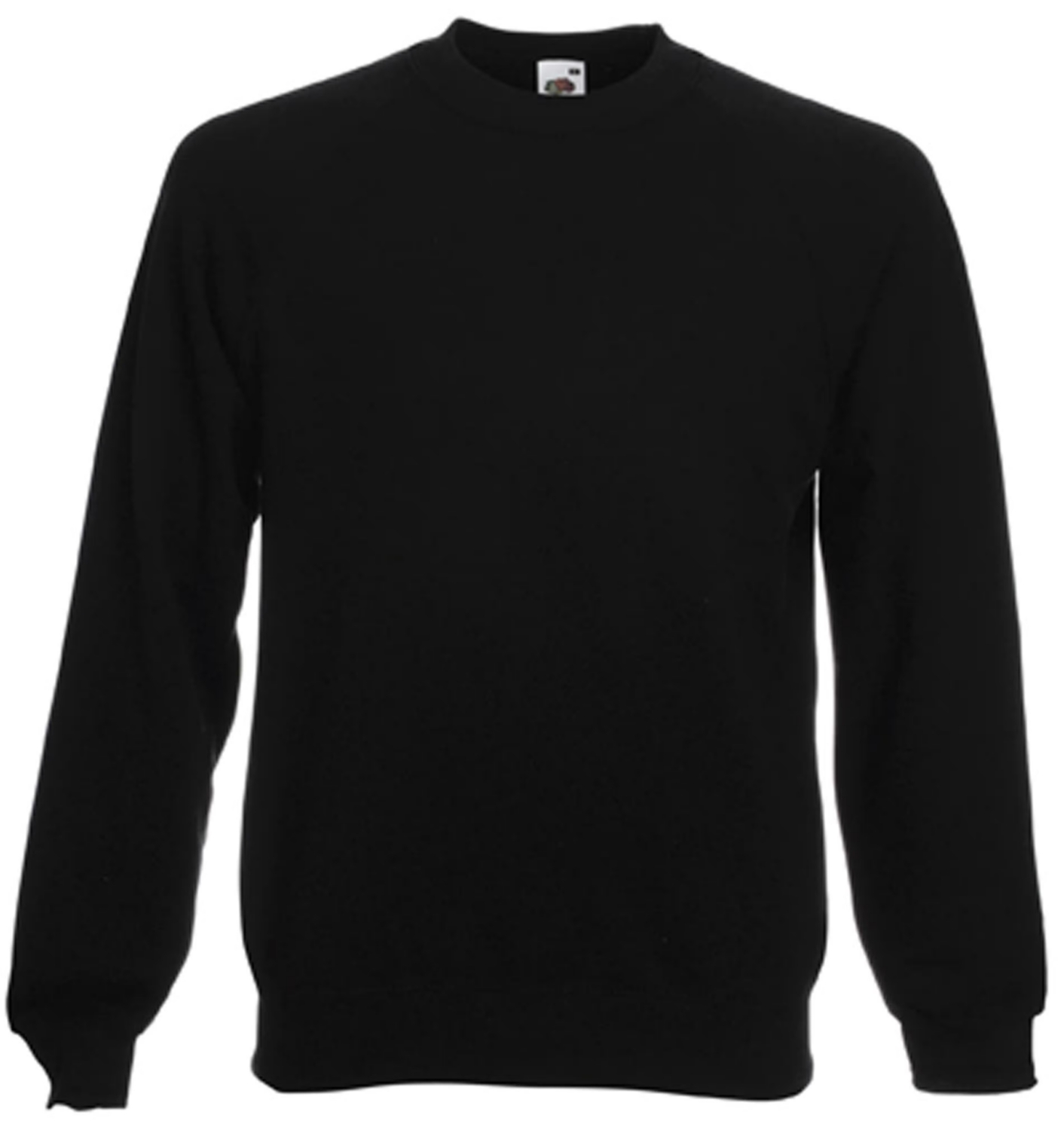 Sweat-shirt coton polyester mixte SC4C manches longues noir Fruit Of The Loom