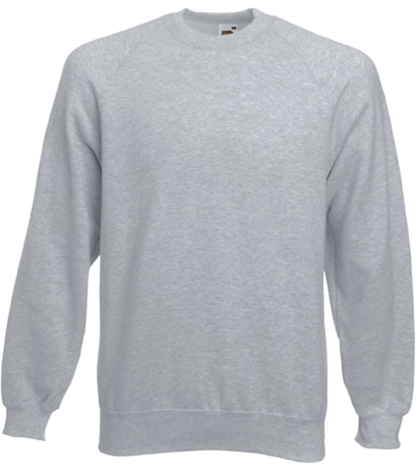 Sweat-shirt coton polyester mixte SC4C manches longues gris chiné Fruit Of The Loom