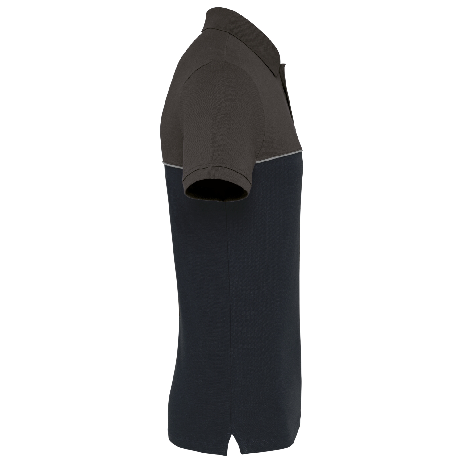 Polo coton peigné polyester recyclé mixte WK210 noir/gris WK Designed To Work