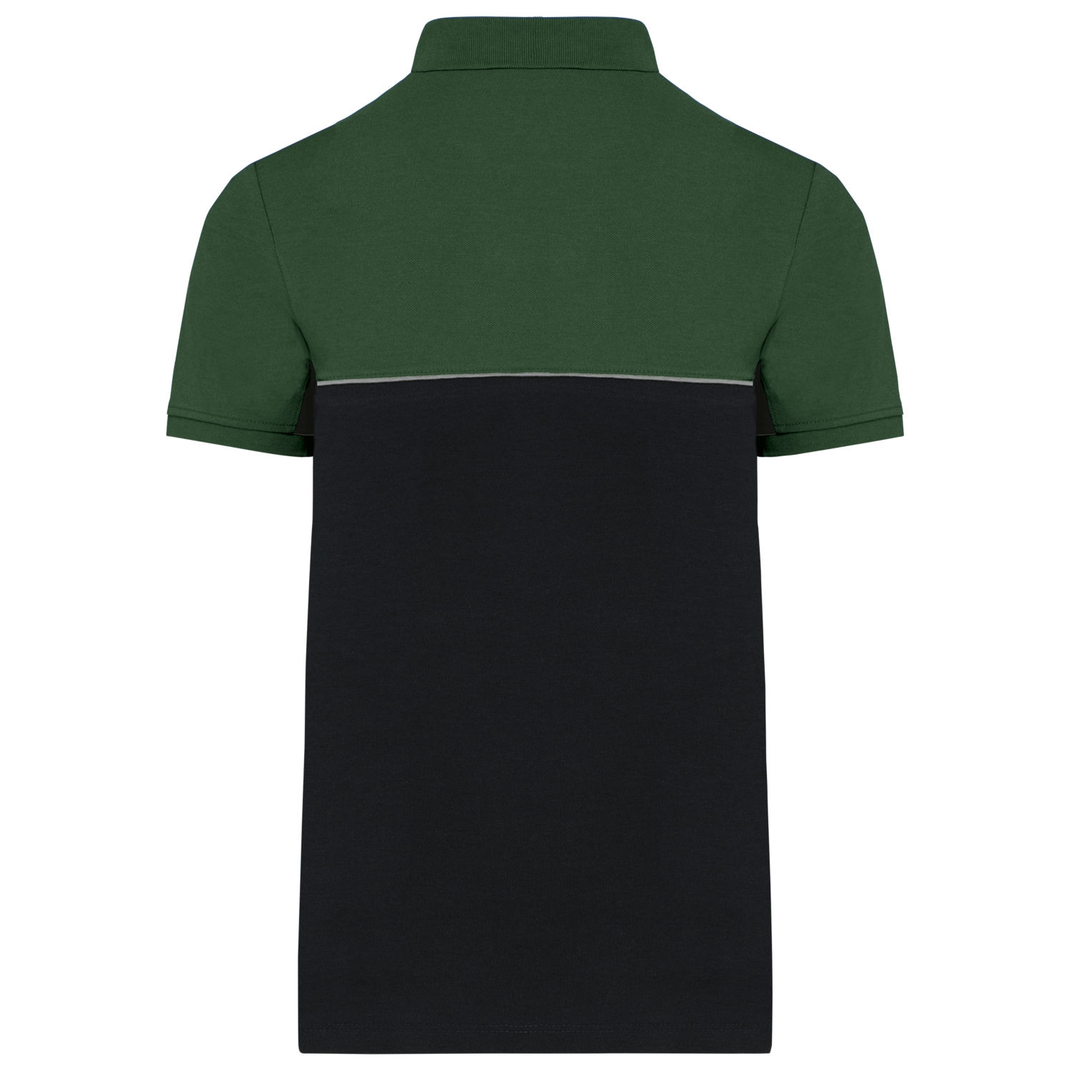 Polo coton peigné polyester recyclé mixte WK210 noir/vert WK Designed To Work