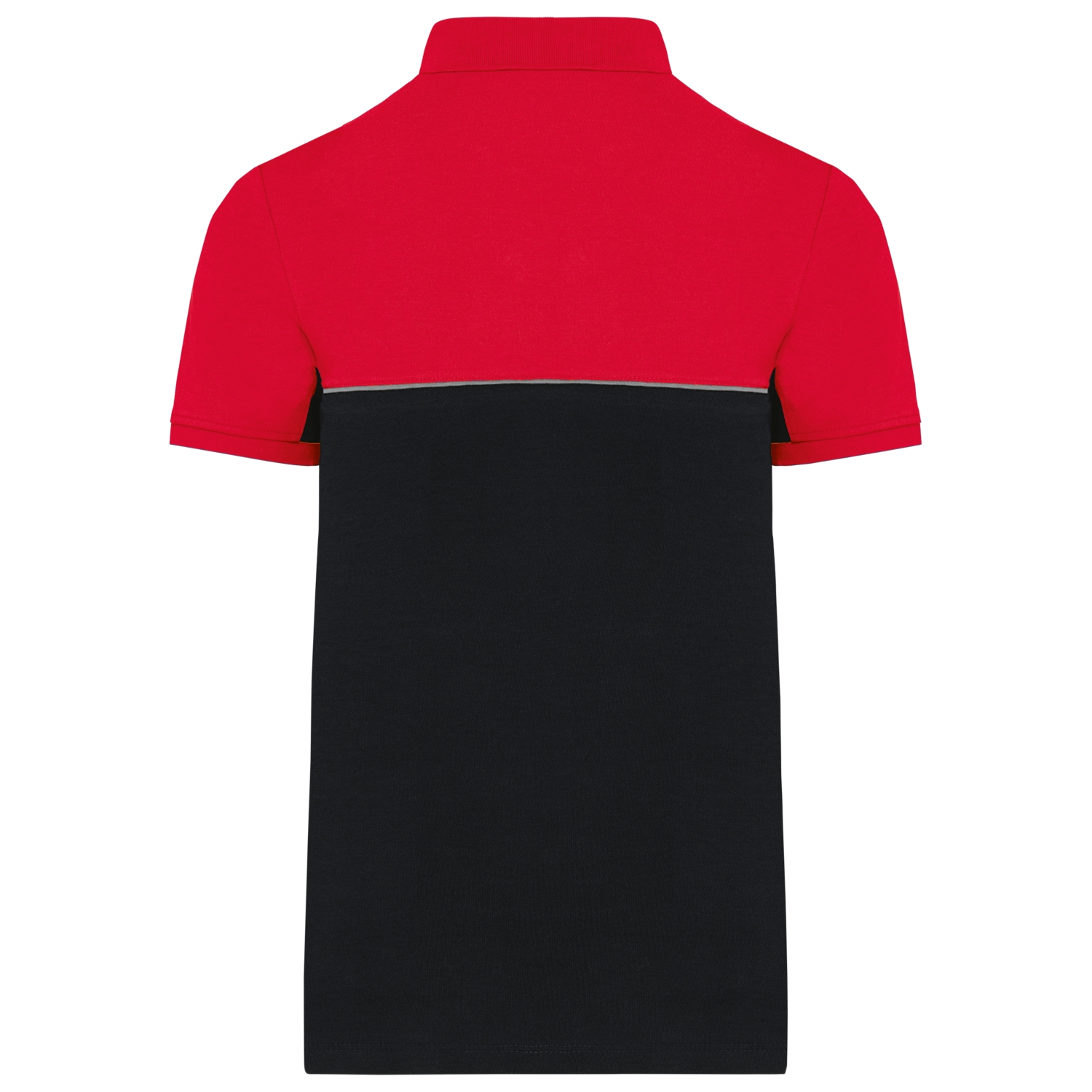 Polo coton peigné polyester recyclé mixte WK210 noir/rouge WK Designed To Work