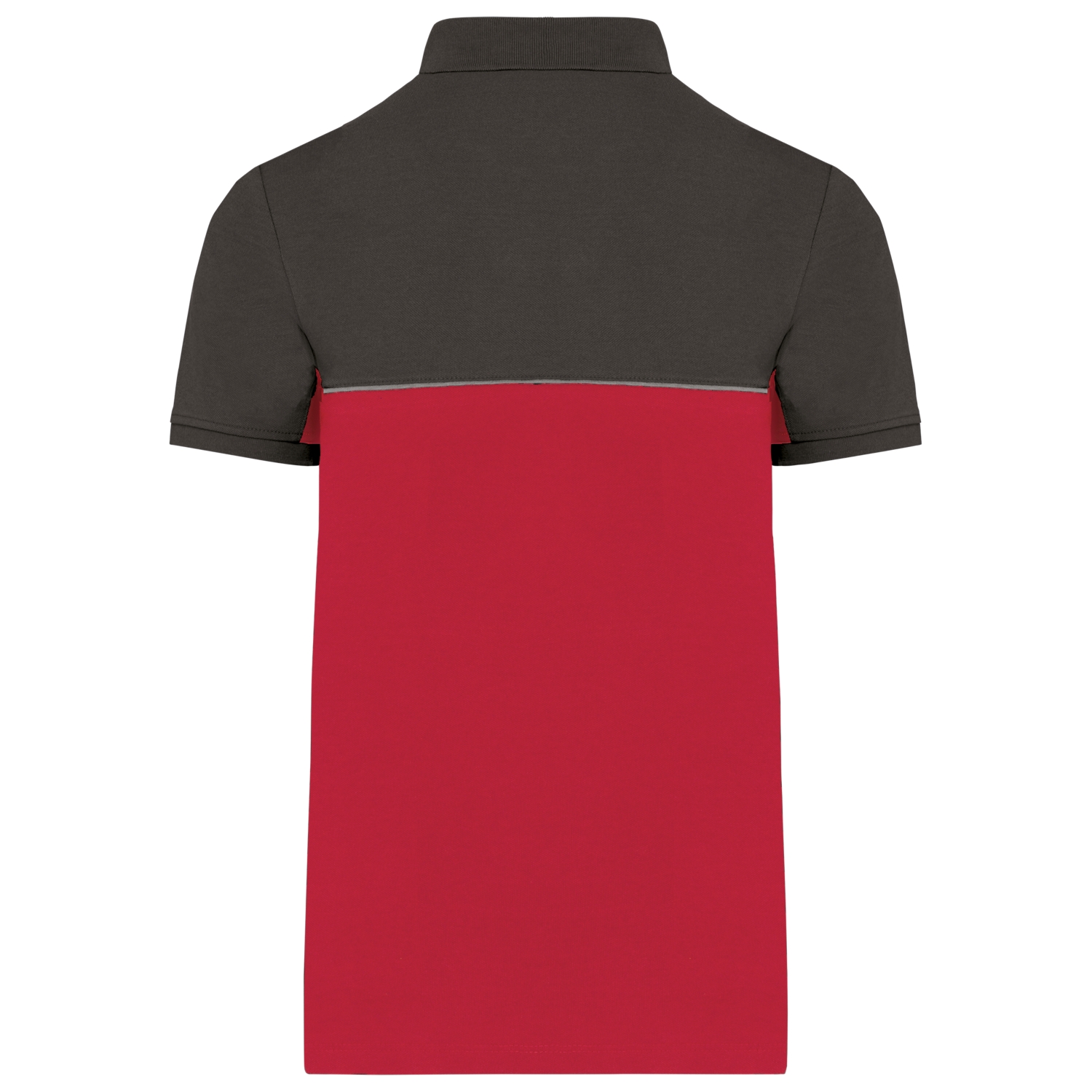 Polo coton peigné polyester recyclé mixte WK210 rouge/gris WK Designed To Work