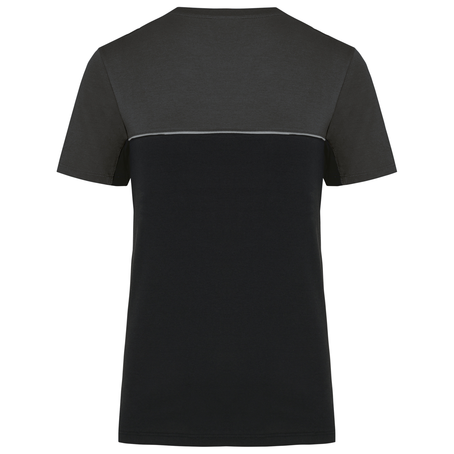 T-shirt coton peigné polyester recyclé mixte WK304 noir/gris WK Designed To Work