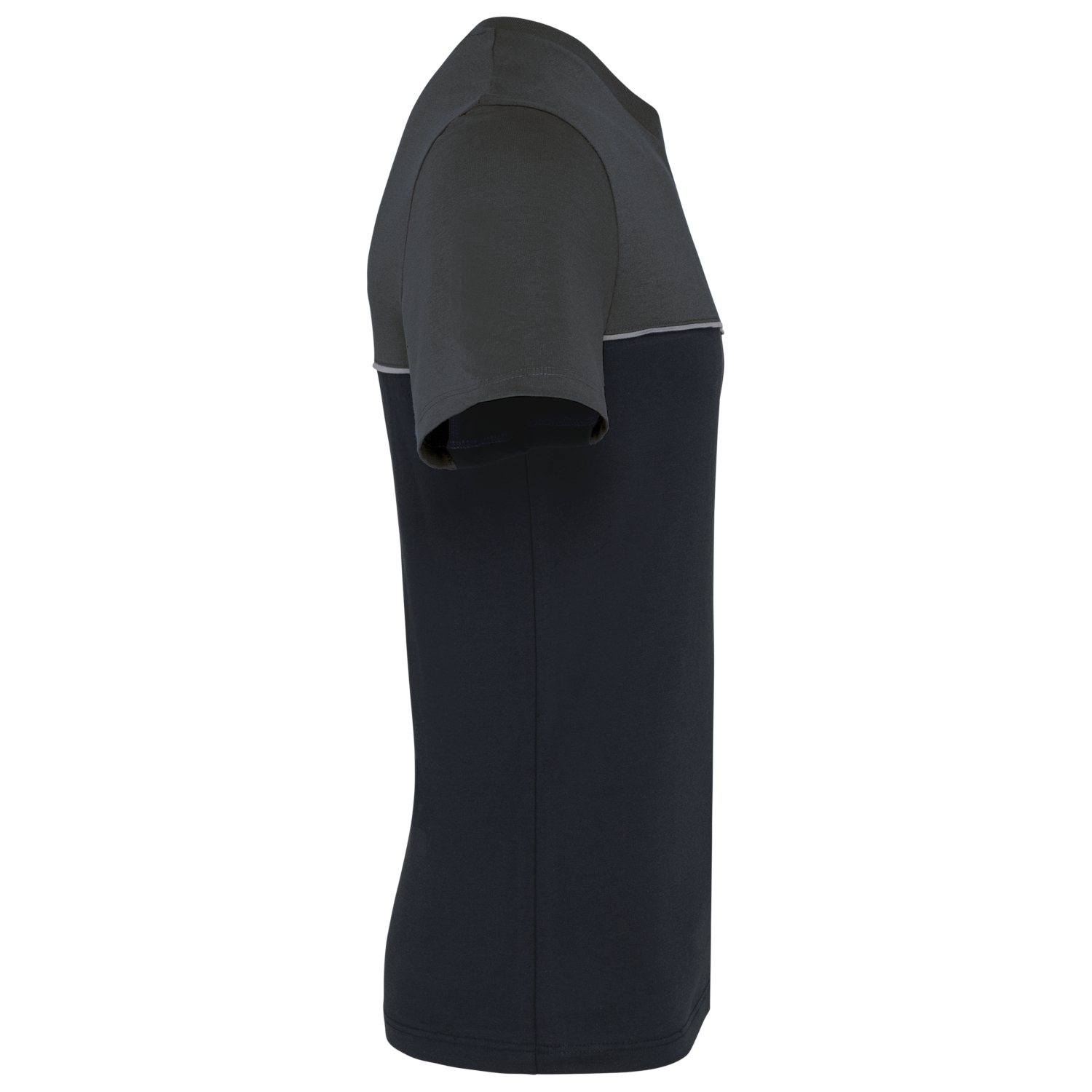 T-shirt coton peigné polyester recyclé mixte WK304 noir/gris WK Designed To Work