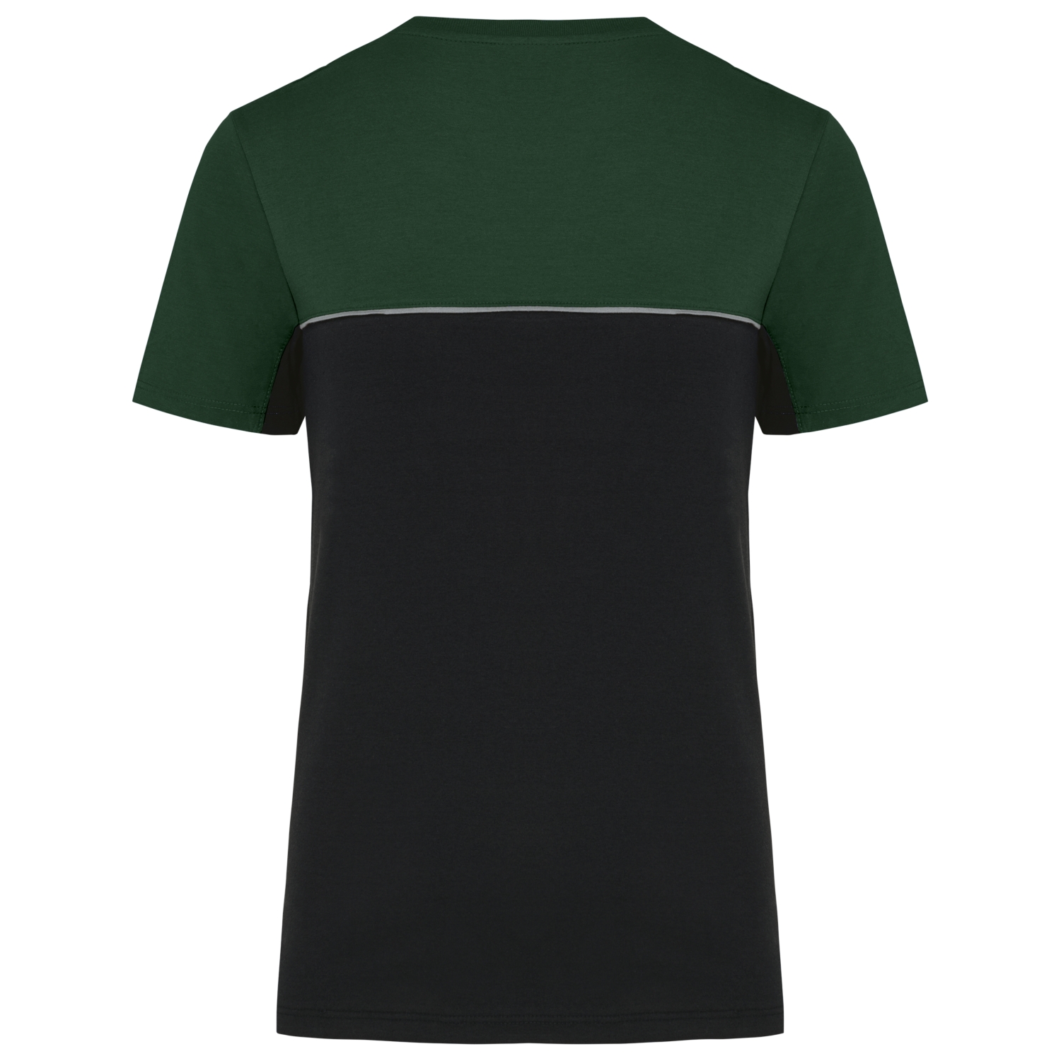 T-shirt coton peigné polyester recyclé mixte WK304 noir/vert WK Designed To Work