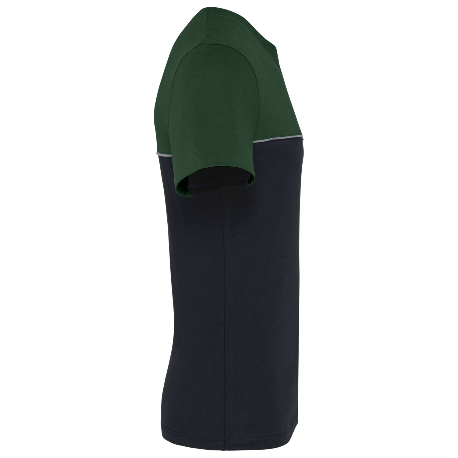 T-shirt coton peigné polyester recyclé mixte WK304 noir/vert WK Designed To Work