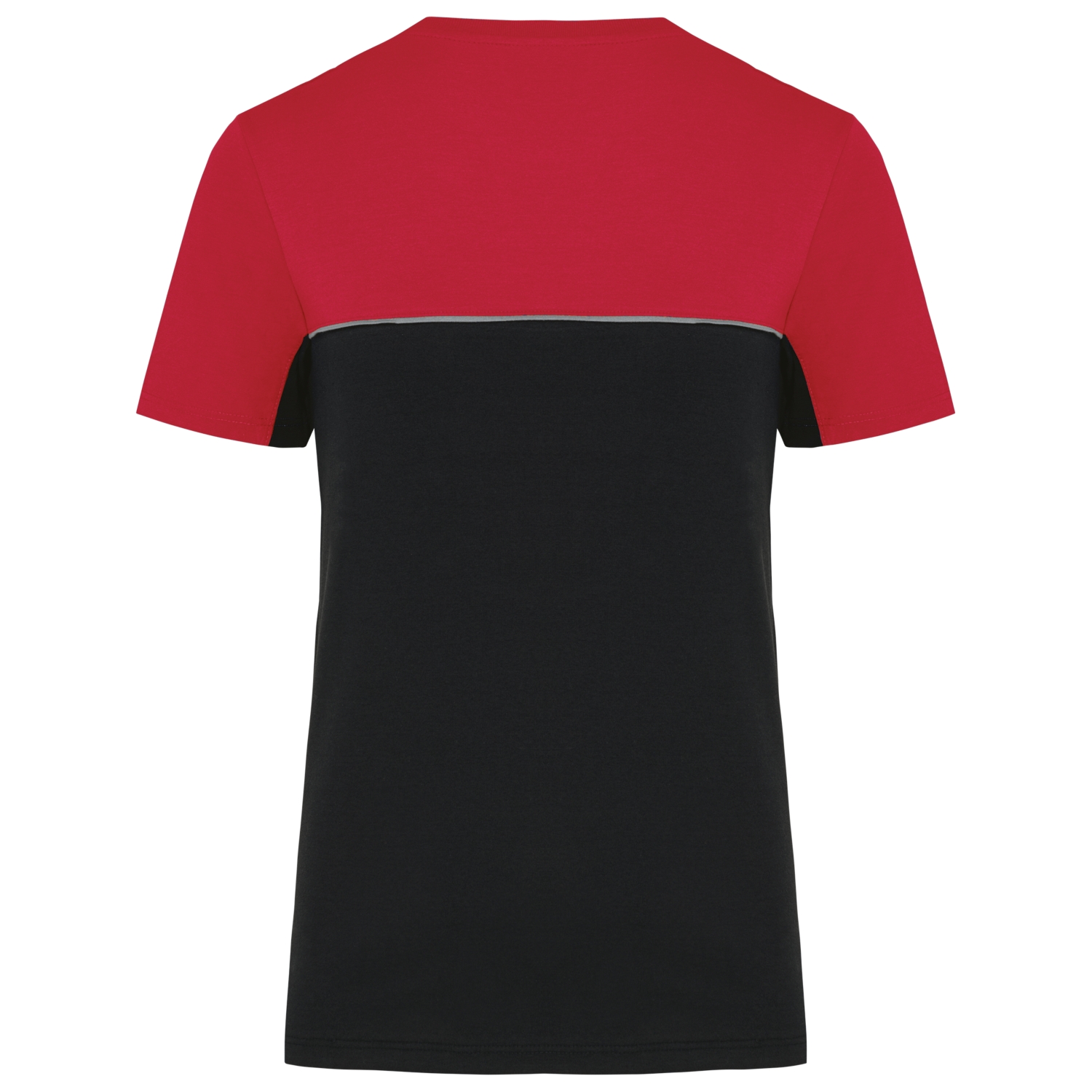 T-shirt coton peigné polyester recyclé mixte WK304 noir/rouge WK Designed To Work