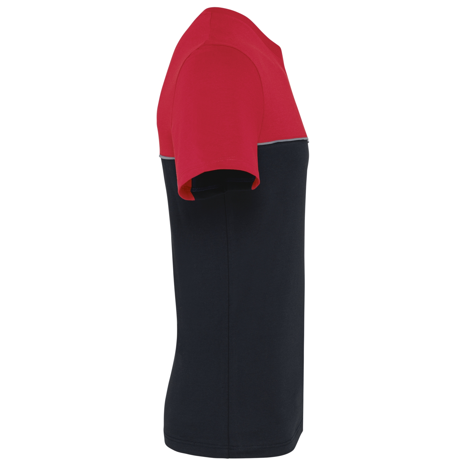 T-shirt coton peigné polyester recyclé mixte WK304 noir/rouge WK Designed To Work