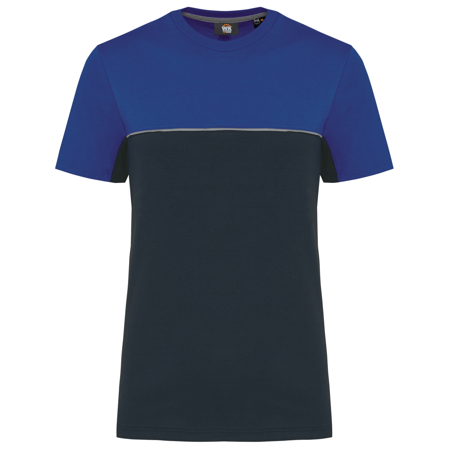 T-shirt coton peigné polyester recyclé mixte WK304 navy/bleu royal