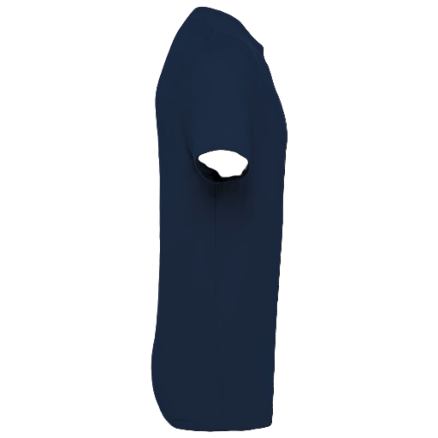 Tee-shirt coton biologique mixte WK305 col en bord-côte manches courtes navy TopTex