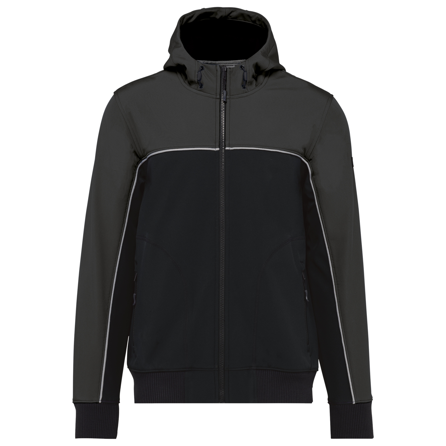 Softshell polyester élasthanne mixte WK450 noir/gris