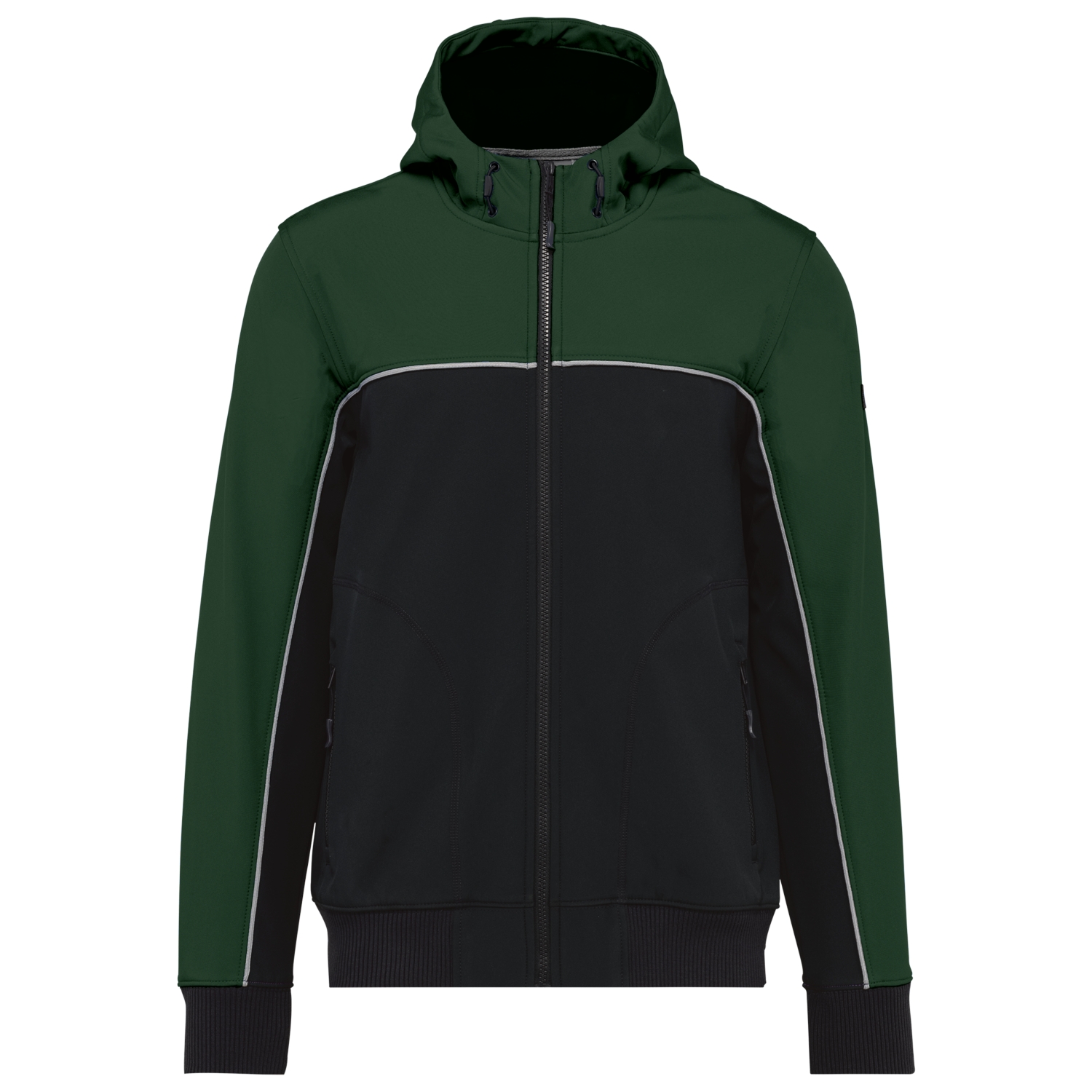 Softshell polyester élasthanne mixte WK450 noir/vert