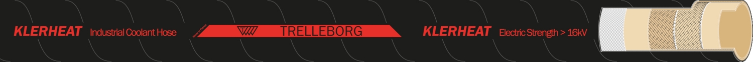 Tuyau Klerheat revêtement fibre de verre noir marquage rouge Trelleborg