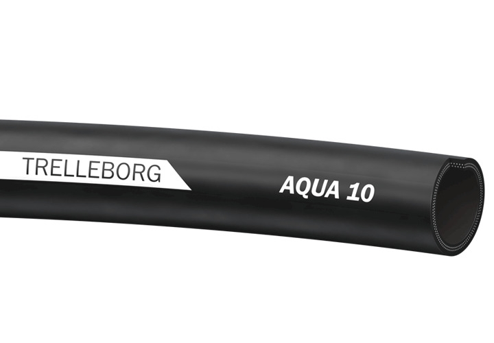 Tuyau Aqua 10 revêtement SBR aspect grain toilé noir marquage blanc Trelleborg