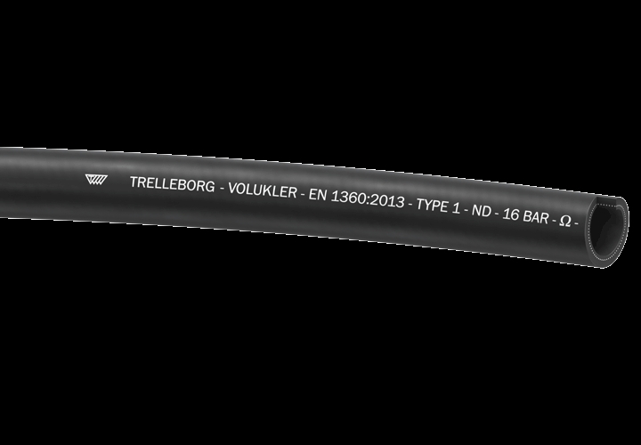 Tuyau Volukler revêtement NBR PVC lisse noir marquage gris Trelleborg