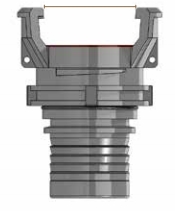 Raccord 1/2 symétrique Guillemin inox 316 avec verrou pour douille UTS pour tuyau joint CSM Trelleborg