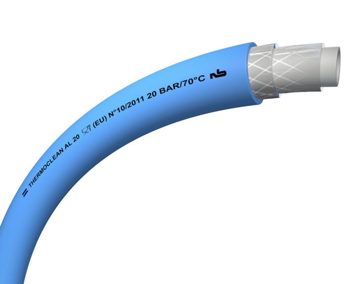 Tuyau Thermoclean AL 20 revêtement PVC souple bleu Tricoflex