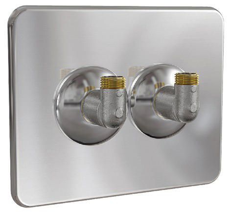 Cache-trou Robifix® entraxe 50 mm - 2 coudes Watts
