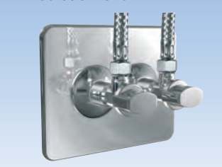 Cache-trou Robifix® entraxe 50 mm - 2 robinets équerre