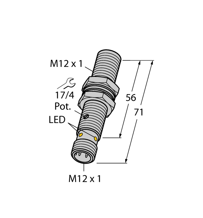 Détecteur capacitif BC3 tube fileté M12 Turck Banner