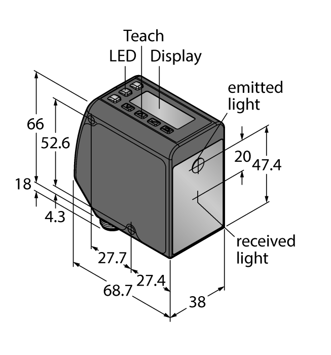 Détecteur opto-électronique - système de mesure à laser Turck Banner