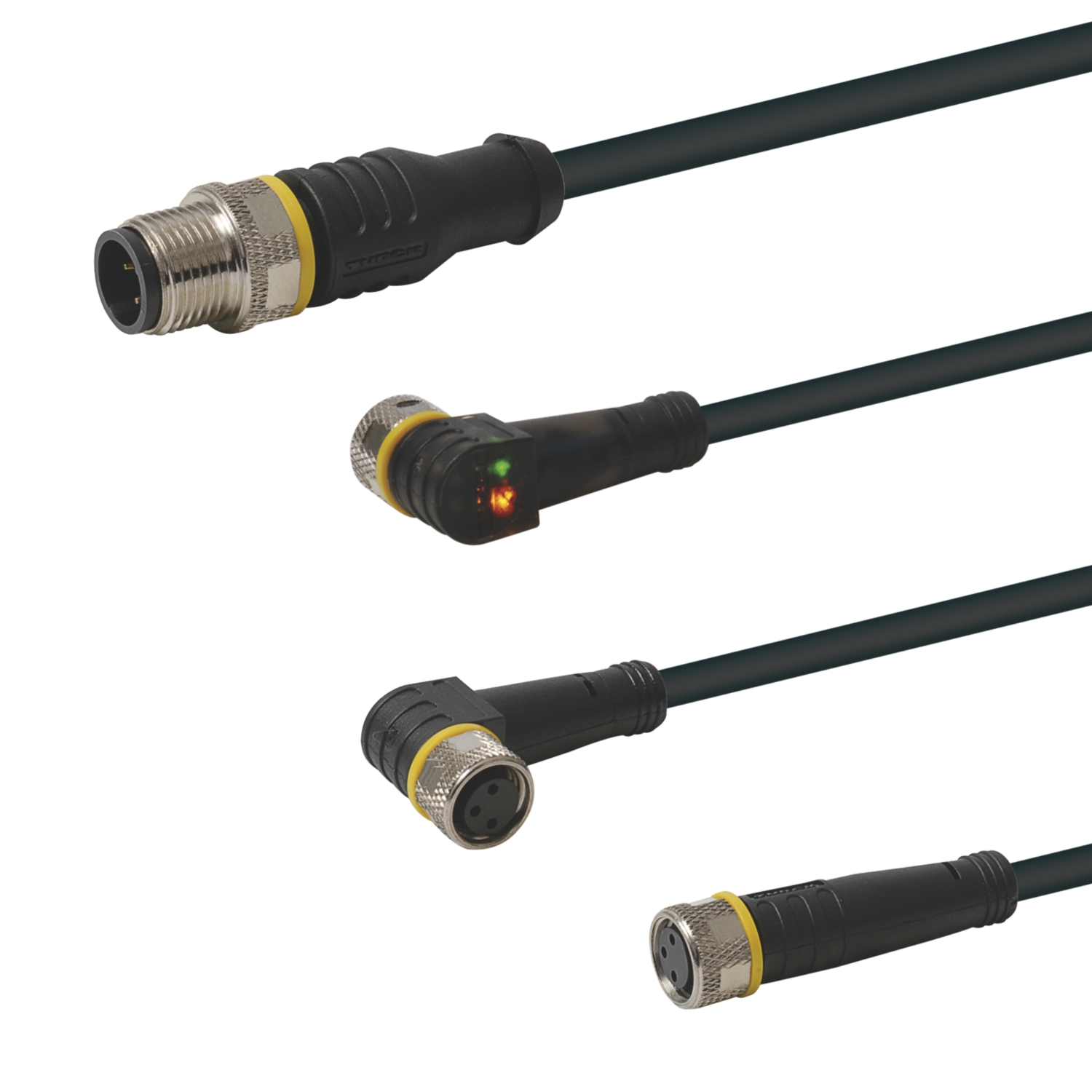 Câble de raccordement M12 femelle coudé 4P en PVC Turck Banner