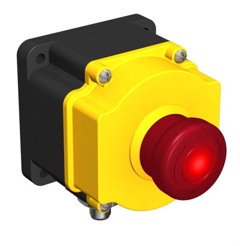 Bouton d'arrêt d'urgence lumineux rectangulaire série EZ-SCREEN Turck Banner