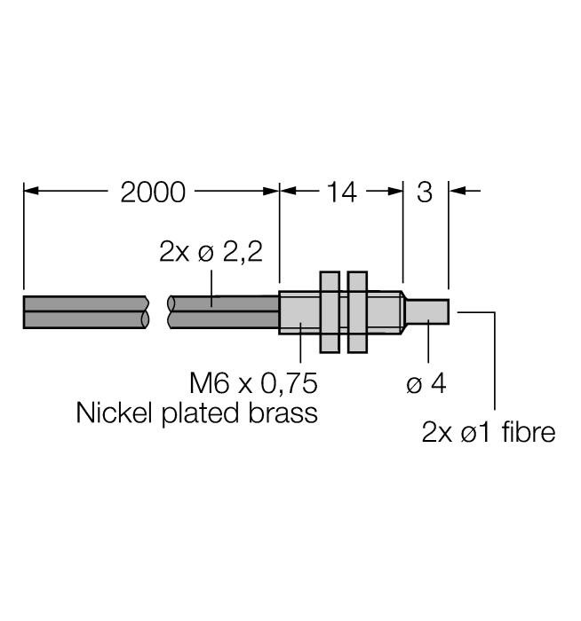 Fibre optique en plastique M6 ø 1mm Turck Banner
