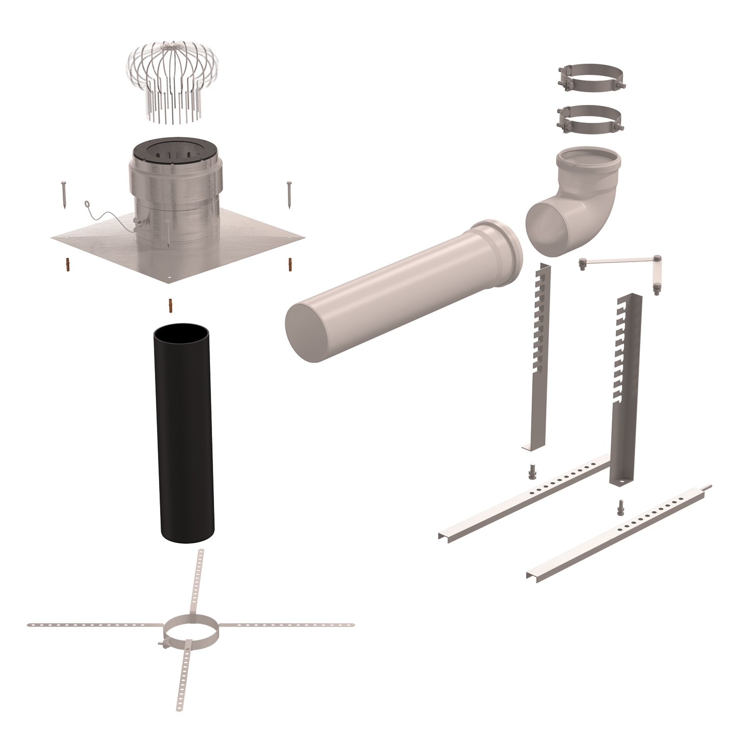  Kit mural flexible Chemilux B22p et B23 p Ø125 